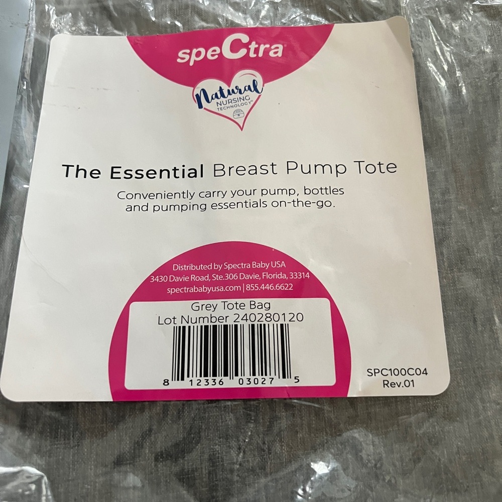 Spectra Gray Breast Pump Bag